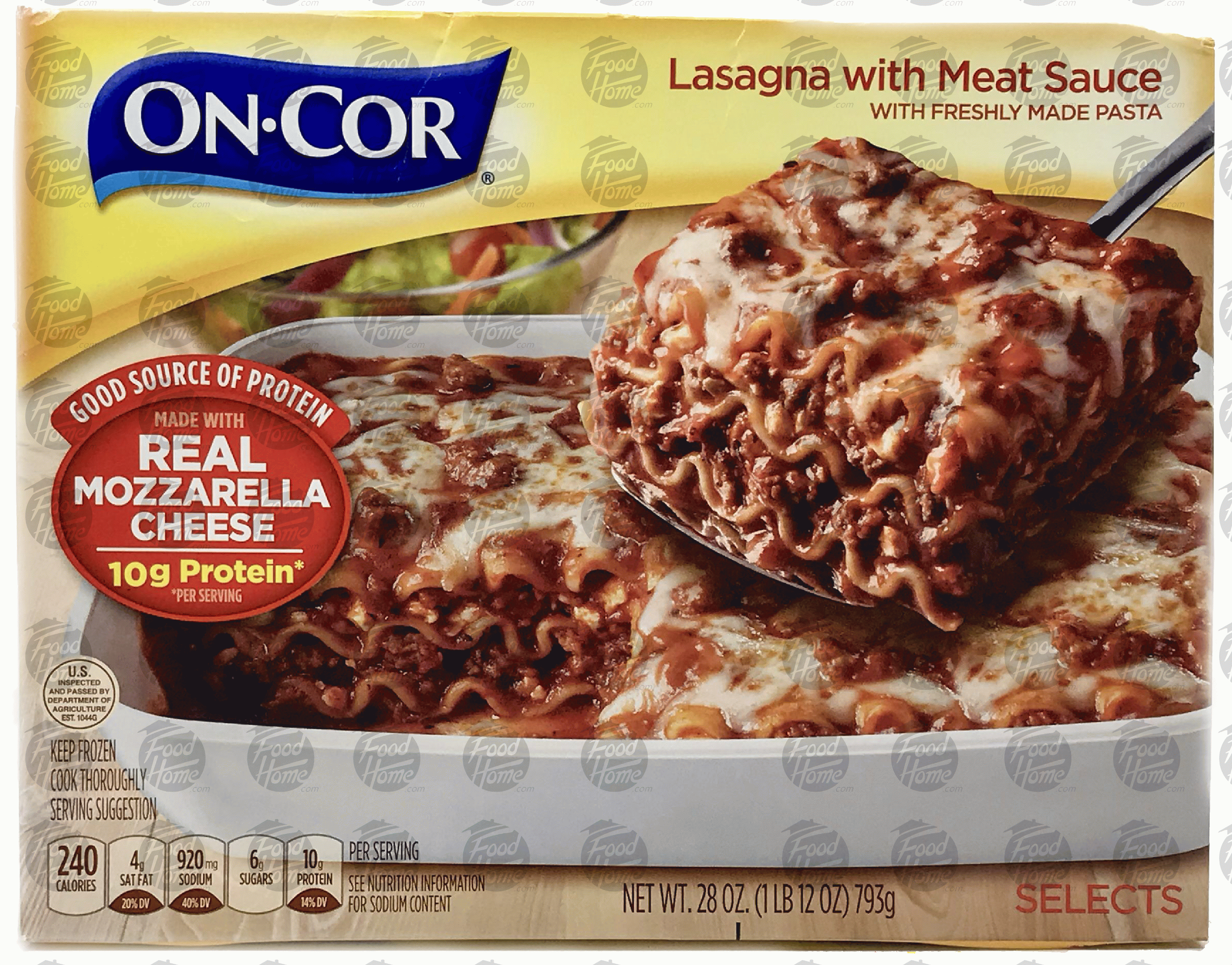 On-cor Selects lasagna with meat sauce, family size Full-Size Picture